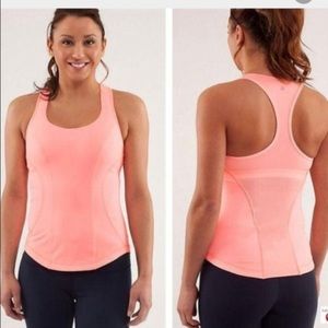LULULEMON Cardio Kick Orange Tank Size US 6